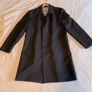 Mens 100% Wool Trench Coat